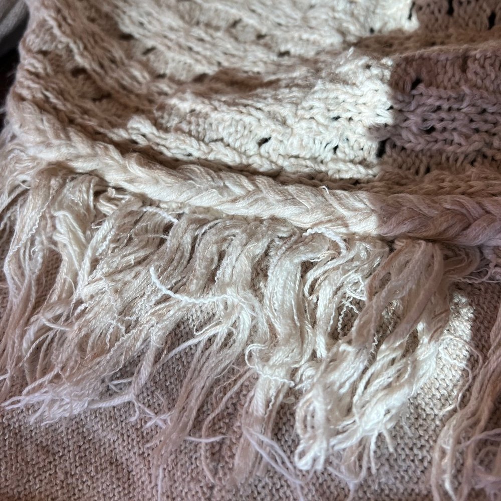 Anthropologie knit tan cape cardigan